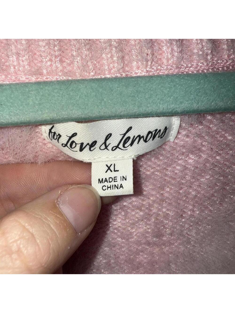 for Love & Lemons Anastasia Cropped Cardigan Carnation - Picture 4 of 6